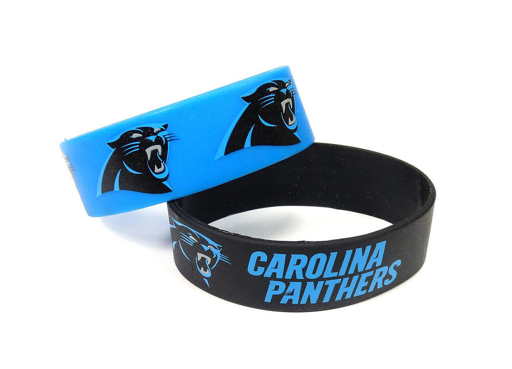 Carolina Panthers Silicone Bracelets - Set of 2
